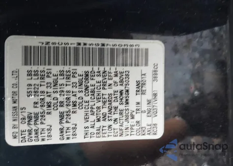 2016 Infiniti Qx70 z USA, uszkodzony, nr VIN JN8CS1MW5GM750383